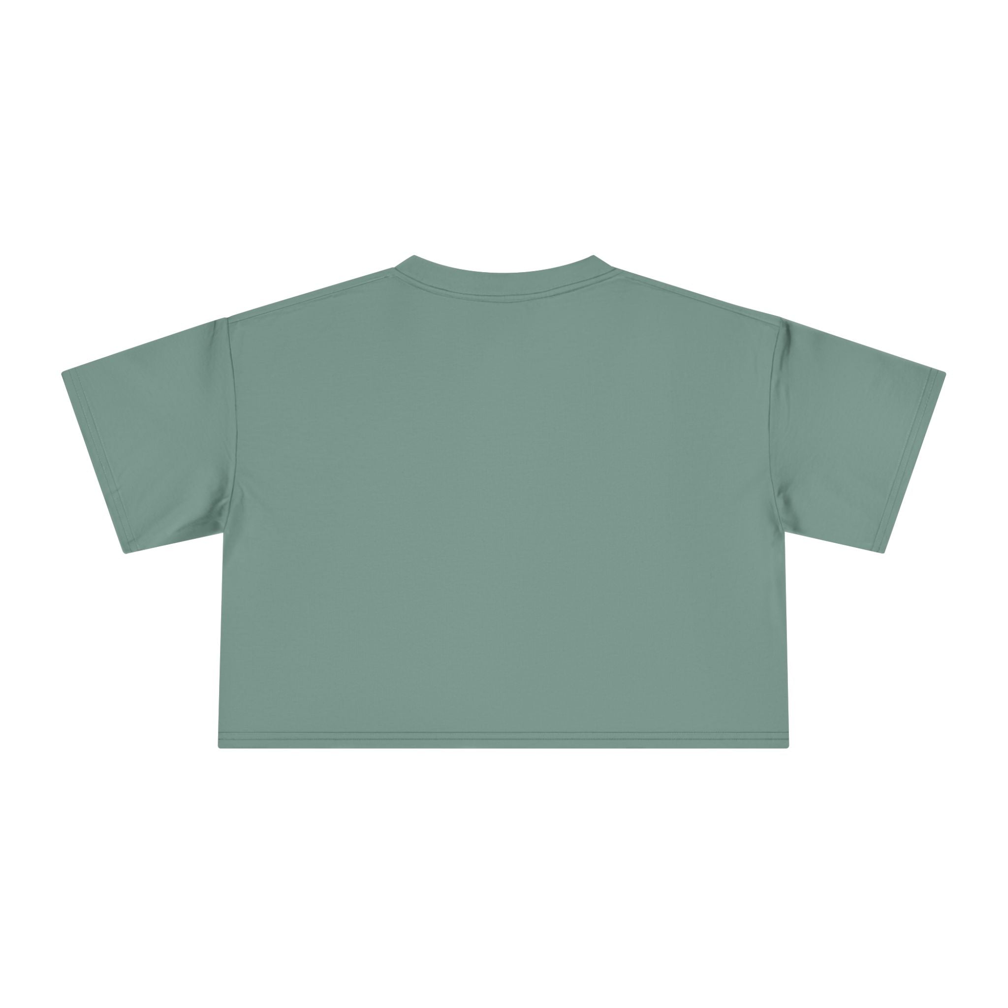 Nutty Postpartum Crewneck Crop Tee — "Nutty Postpartum" Graphic Women's Crop Tee