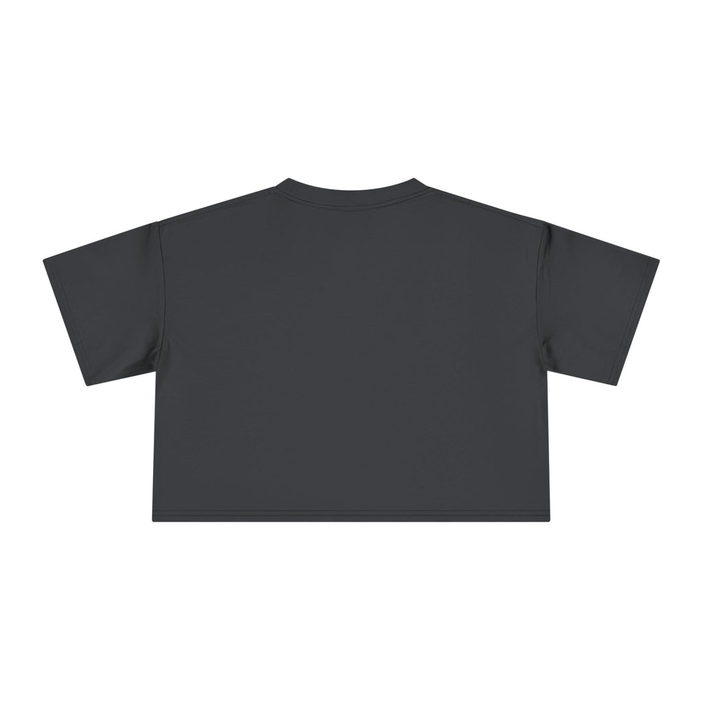 Nutty Postpartum Crewneck Crop Tee — "Nutty Postpartum" Graphic Women's Crop Tee