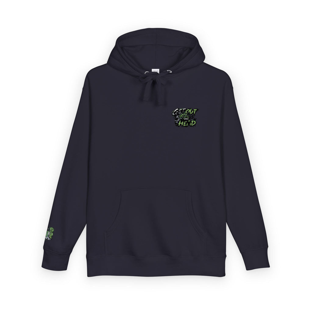 Hoodie — Green Floral Camo Chest & Sleeve Logo