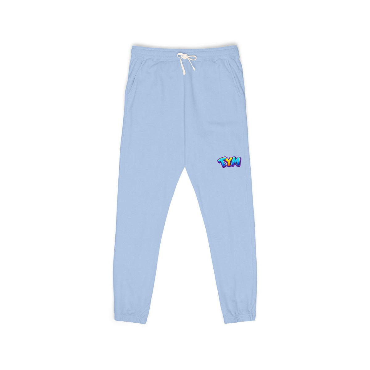 Charcoal Joggers with Colorful 'YAY' Embroidered Logo — Cozy Fleece Sweatpants