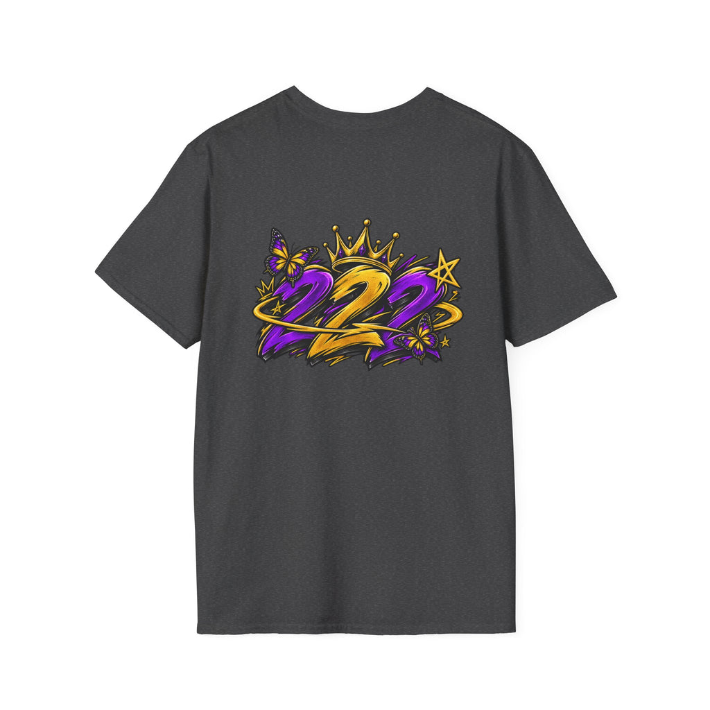 Pocket Logo T‑Shirt — Purple Crown '2' Graphic