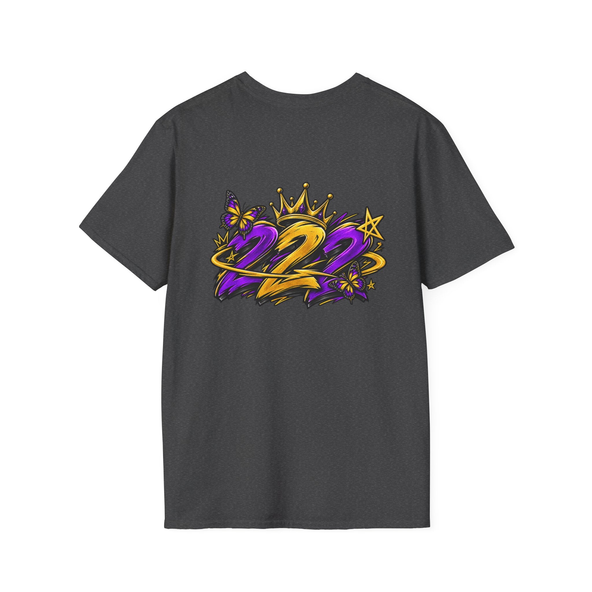 Pocket Logo T‑Shirt — Purple Crown '2' Graphic