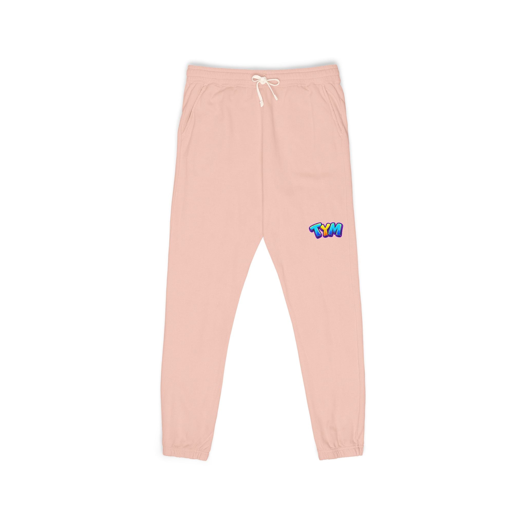 Charcoal Joggers with Colorful 'YAY' Embroidered Logo — Cozy Fleece Sweatpants