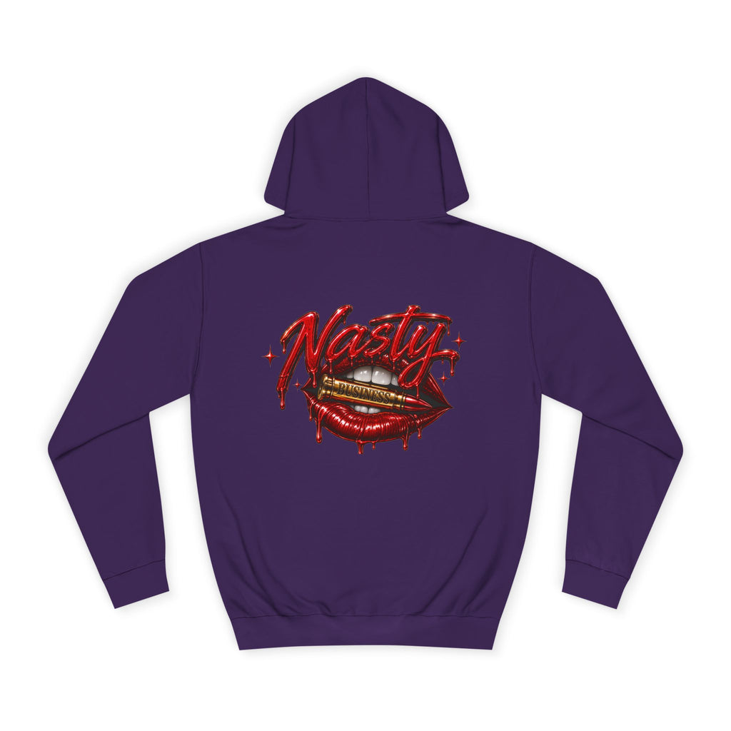 Feminine Nasty Business Hoodie — Graphic Dripping Lips College Sweatshirt