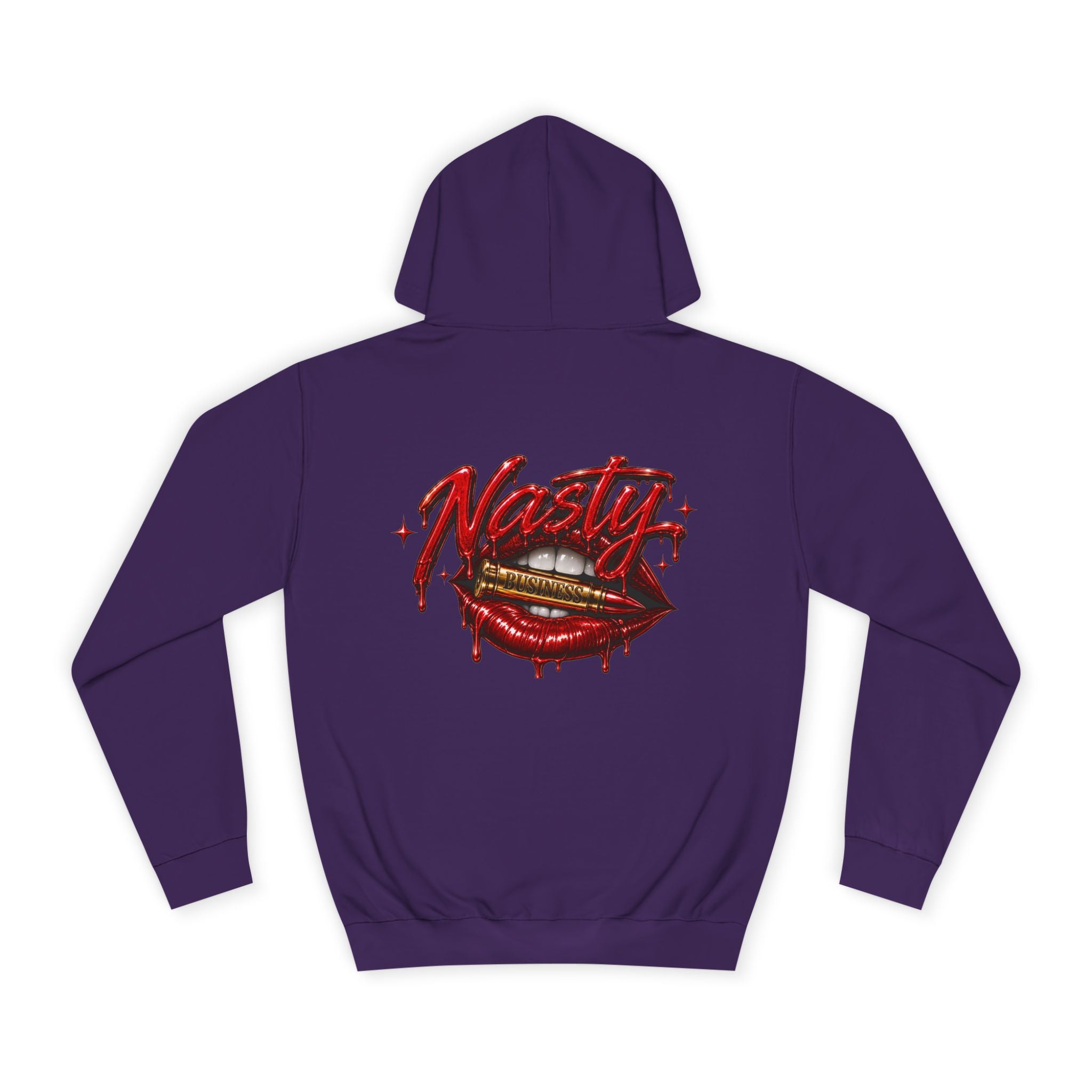 Feminine Nasty Business Hoodie — Graphic Dripping Lips College Sweatshirt