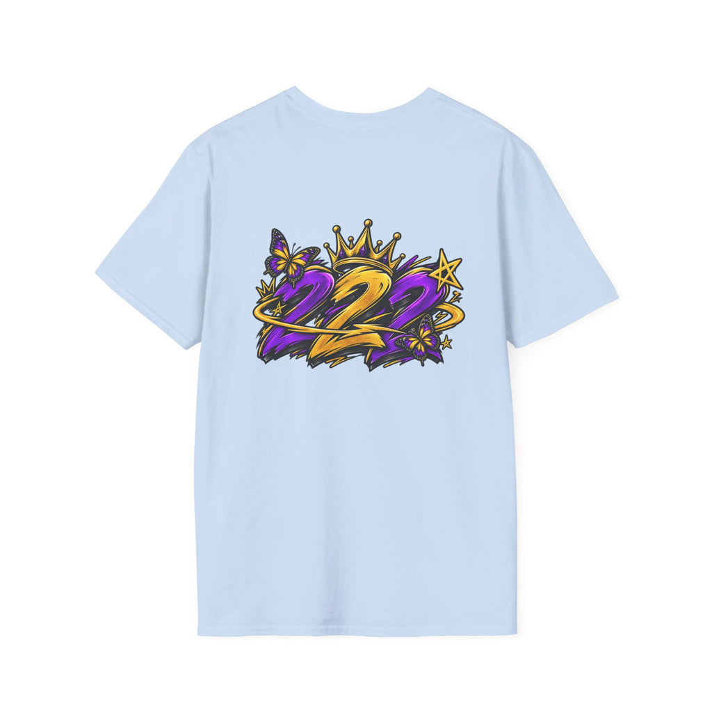 Pocket Logo T‑Shirt — Purple Crown '2' Graphic