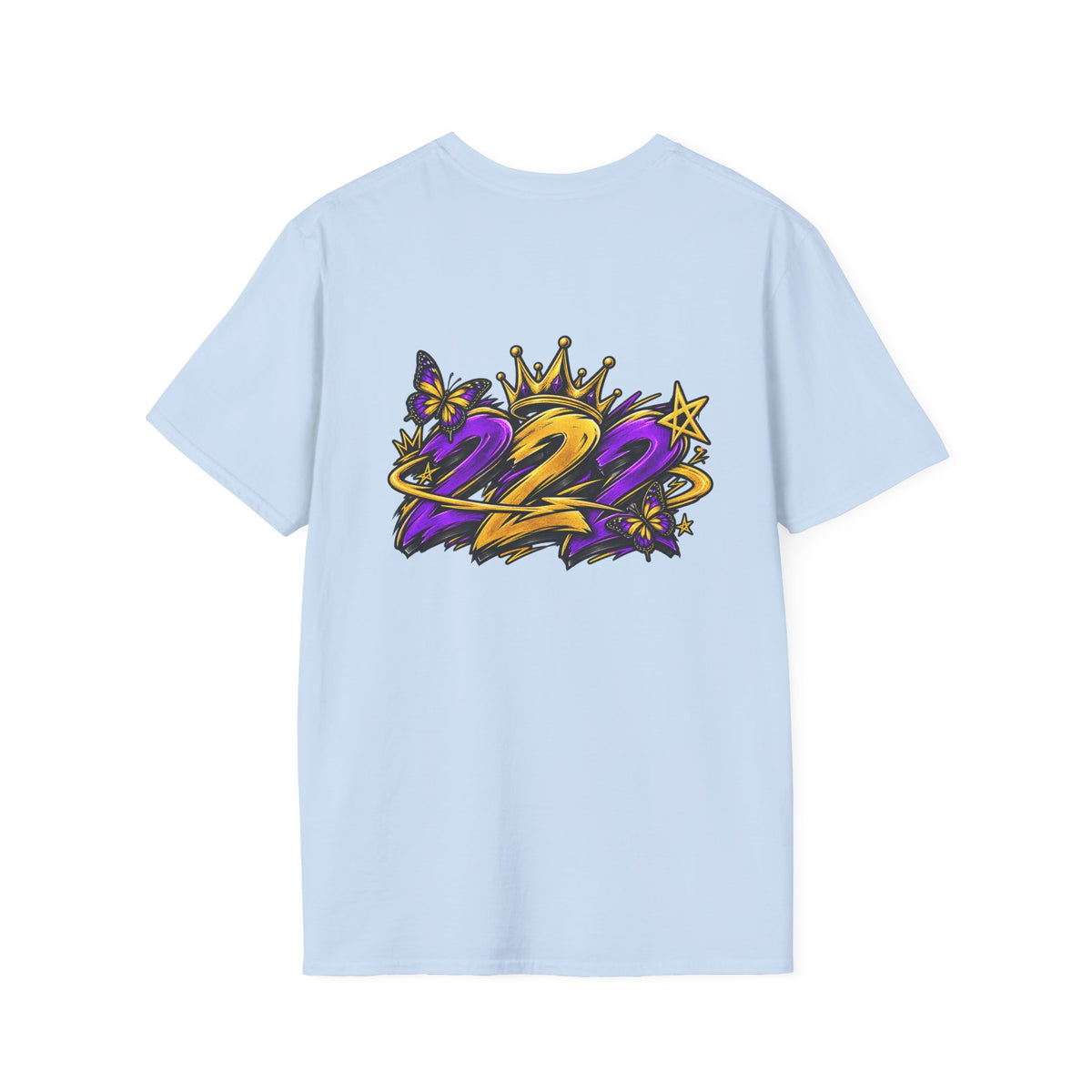 Pocket Logo T‑Shirt — Purple Crown '2' Graphic