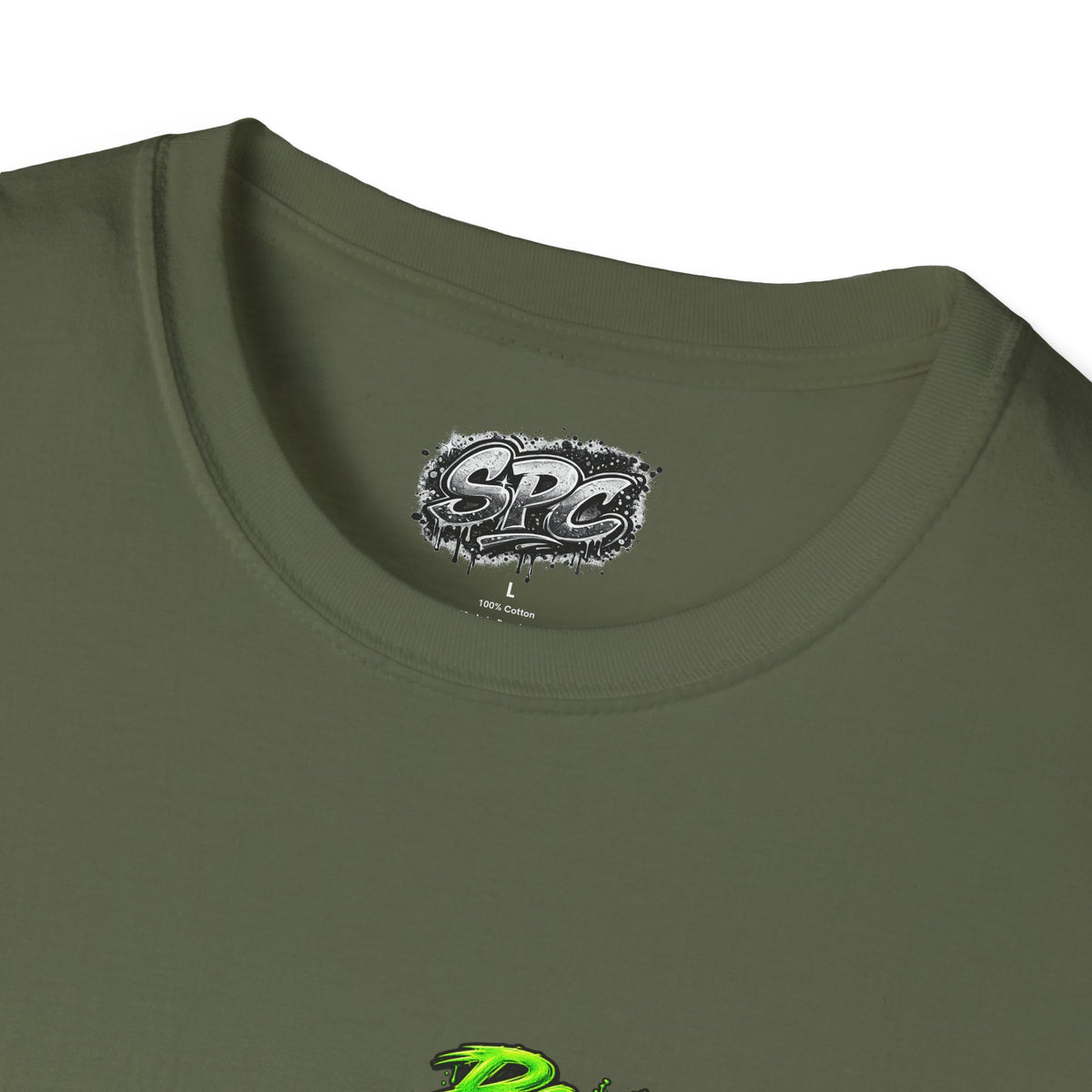 Possessed Monkey Graphic T-Shirt — Retro Green Horror Logo Tee