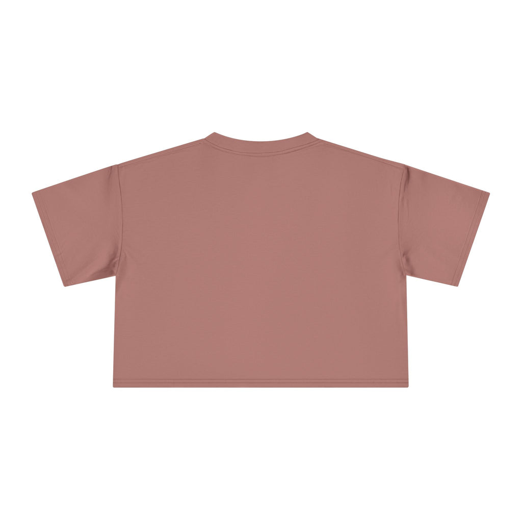 Nutty Postpartum Crewneck Crop Tee — "Nutty Postpartum" Graphic Women's Crop Tee